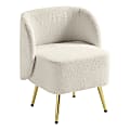 Office Star Abrina Fabric Vanity Accent Chair, Textured Cream 1 thumbnail image