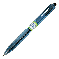 SKILCRAFT® Ballpoint Pens, Pack Of 12, Fine Point, Transparent Blue Barrel, Black Ink