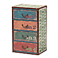 Baxton Studio Amandine 4-Drawer Accent Storage Cabinet, Multicolor 1 thumbnail image
