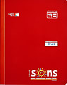 SONS System Third Notebooks, 9-3/4" x 7-1/2", 1 Subject, Primary Rule, 200 Sheets, Red 1 thumbnail image