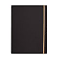 U Brands® Linen Padfolio With Porous Pen, 12-1/2" x 9-3/4", Black 1 thumbnail image
