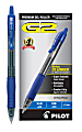 Pilot G2 Retractable Gel Pens, Fine Point, 0.7 mm, Clear Barrels, Blue Ink, Pack Of 12 Pens