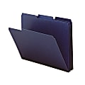Smead® 1/3-Cut Color Pressboard Tab Folders, Letter Size, 50% Recycled, Dark Blue, Box Of 25
