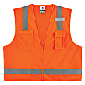 Ergodyne GloWear® Safety Vest, Economy Surveyor's 8249Z, Type R Class 2, X-Small, Orange 1 thumbnail image