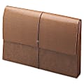 Smead® Leather-Like Expanding Wallet, Legal Size, 5 1/4" Expansion, Tyvek® Lined, 30% Recycled, Brown