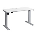 Move 40 Series by Bush Business Furniture Electric 48"W Height-Adjustable Standing Desk, 48" x 24", White/Cool Gray Metallic, Standard Delivery