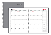 Office Depot® Monthly Academic Planner, 8-1/2" x 11", 30% Recycled, Gray, July 2019 to June 2020