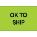 Tape Logic® Preprinted Special Handling Labels, DL1147, OK To Ship, Rectangle, 2" x 3", Fluorescent Green, Roll Of 500 1 thumbnail image