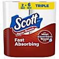 Scott Paper Towels, Choose-A-Sheet, 2 Triple Rolls = 6 Regular Rolls (150 Sheets Per Roll) 1 thumbnail image