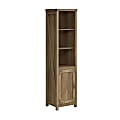 Bush Furniture Knoxville 72"H Narrow 5-Shelf Bookcase With Door, Reclaimed Pine, Standard Delivery