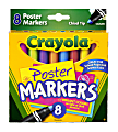 Crayola® Poster Board Markers, Pack Of 8, Assorted Colors