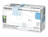 Tronex Finger-Textured Disposable Powder-Free Nitrile Gloves, X-Large, Blue, Pack Of 100 Gloves