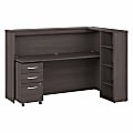 Bush Business Furniture Studio C 72"W Cubicle Computer Desk With Shelves And Mobile File Cabinet, Storm Gray, Standard Delivery 1 thumbnail image
