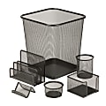 Honey-Can-Do 6-Piece Mesh Desk Organizer Set, Black 1 thumbnail image