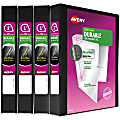 Avery® Durable View 3 Ring Binders, 1" Slant Rings, Black, Pack Of 4 1 thumbnail image