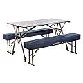 Kamp-Rite Kwik Set Table And Benches, 27-1/2”H x 27”W x 47”L, Blue