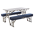 Kamp-Rite Kwik Set Table And Benches, 27-1/2”H x 27”W x 47”L, Blue 1 thumbnail image