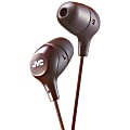 JVC Marshmallow HA-FX38T Earphone - Stereo - Brown - Wired - Gold Plated Connector - Earbud - Binaural - In-ear - 3.30 ft Cable