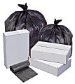 Highmark™ High-Density Can Liners, 22 Mic, 60 Gallons, 38" x 60", Black, Box Of 150