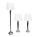 Elegant Designs Malbec 3-Piece Table And Floor Lamp Set