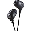 JVC Marshmallow HA-FX38MB Earset - Stereo - Wired - Earbud - Binaural - In-ear - 3.28 ft Cable - Black 1 thumbnail image