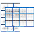 SwiftGlimpse 2-Sided Yearly Erasable Wall Calendar, 32" x 48", Navy, January to December, 2022, SG NAVY 32 1 thumbnail image
