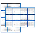 SwiftGlimpse 2-Sided Yearly Erasable Wall Calendar, 32" x 48", Navy, January to December, 2022, SG NAVY 32