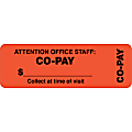 Tabbies® Permanent "Co-Pay" Wrap Label Roll, TAB40566, Orange, Roll Of 500 1 thumbnail image