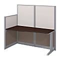 Bush Business Furniture Office In An Hour Straight Workstation, Mocha Cherry Finish, Premium Delivery