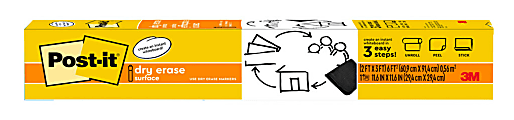 Post it® Non-Magnetic Dry-Erase Whiteboard Surface, 24" x 36", White 1 thumbnail image