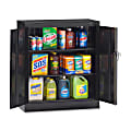Tennsco Counter-High Storage Cabinet With Reinforced Doors, 42"H x 36"W x 18"D, Black