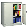 Tennsco Counter-High Storage Cabinet With Reinforced Doors, 42"H x 36"W x 18"D, Light Gray 1 thumbnail image