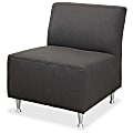 Lorell® Fuze Modular Armless Lounge Chair, Upholstered, Brown 1 thumbnail image