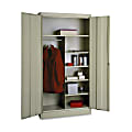 Tennsco Combination Wardrobe/Storage Cabinet, 72"H x 36"W x 18"D, Putty