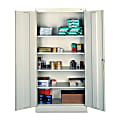 Tennsco Full-Height Standard Storage Cabinet, 72"H x 36"W x 18"D, Light Gray 1 thumbnail image
