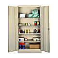 Tennsco Full-Height Standard Storage Cabinet, 72"H x 36"W x 18"D, Putty