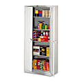 Tennsco Full-Height Deluxe Storage Cabinet, 78"H x 36"W x 24"D, Light Gray