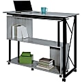 Safco Mood Rotating Worksurface Standing Desk - Box 2 of 2 - Rectangle Top - 53.25" Table Top Width x 21.75" Table Top Depth - 42.25" HeightAssembly Required - Laminated, Gray - Powder Coated Steel - 1 Each