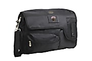 Denco Sports Luggage Travel Messenger Bag With 15" Laptop Pocket, Montana Grizzlies, 15 1/4"H x 12"W x 1 1/4"D, Black