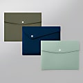 Office Depot® Brand Fashion Poly Snap Envelopes, Letter Size, Calm Current, Pack Of 3 Envelopes 1 thumbnail image