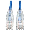 Tripp Lite 3ft Cat6 Gigabit Snagless Molded Slim UTP Patch Cable RJ45 M/M Blue 3' - First End: 1x R - N201S03BL 1 thumbnail image