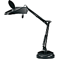 Lorell® LED Architect-style Magnifying Lamp, Black
