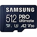 Samsung PRO Ultimate 512 GB Class 10/UHS-I (U3) V30 microSDXC - 1 - 200 MB/s Read - 130 MB/s Write - 10 Year Warranty 1 thumbnail image