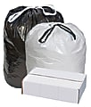 Highmark™ Draw And Tie Can Liners, 0.8 mil, 33 Gallons, 33" x 38", Black, Box Of 150 1 thumbnail image