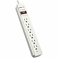 Tripp Lite Protect It! 6-Outlet Surge Protector 6 ft. Cord 790 Joules Diagnostic LED Light Gray Housing - TLP606 1 thumbnail image