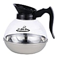 Coffee Pro 12-Cup Unbreakable Coffee Decanter, Black/Clear/Silver