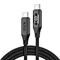 Statik TruCharge 100W USB-C To USB-C Cables With Charge Display, Black, PUP-0506-3FT-2QTY, Pack Of 2 Cables