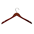 Honey-Can-Do Wood Top Hangers, Cherry, Pack Of 20