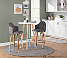 LumiSource Ahoy Fabric Counter Stools, Gray/Zebra, Set Of 2 Stools 1 thumbnail image