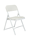 National Public Seating 800 Series Plastic Folding Chairs, Bright White, Set Of 52 Chairs